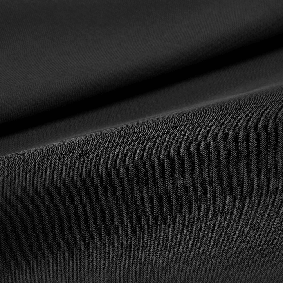 Smooth black chiffon sheer fabric texture detail of gothic overlay skirt