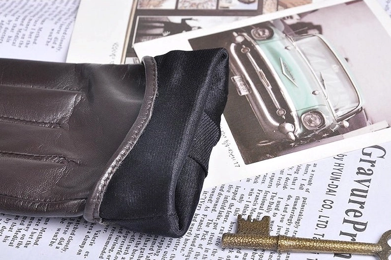 Gothic studded leather women's gloves with rivet details, genuine sheepskin premium construction