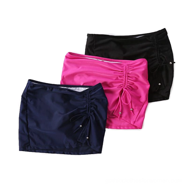 Women's gothic swim skirt full product display showing silhouette, hem construction, and overall design aesthetic