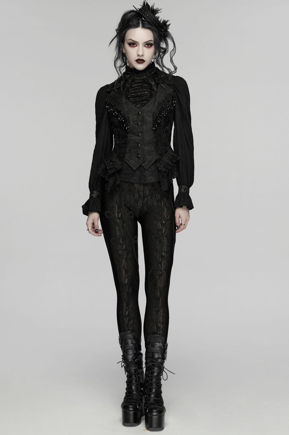 Gothic waistcoat styling inspiration - alternative fashion look with dark aesthetic and Victorian elements