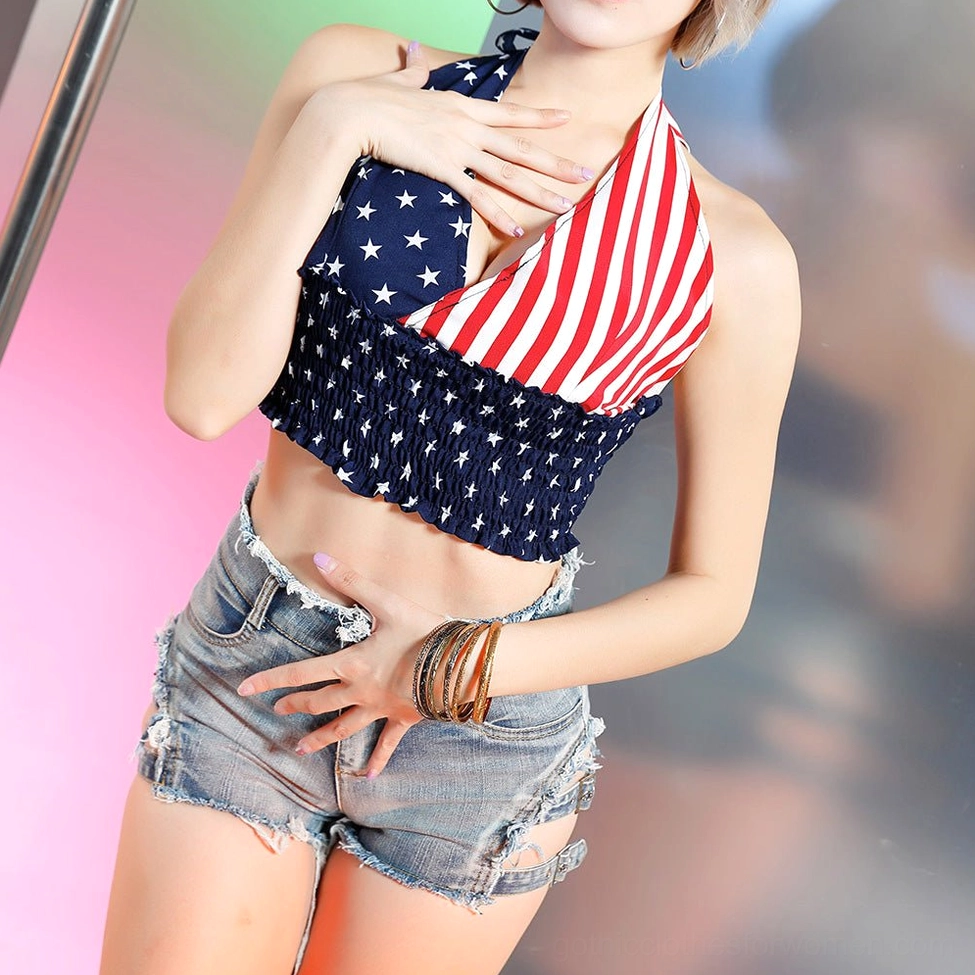 Model showing how buckle straps sit on hips, three-quarter standing pose with product emphasis