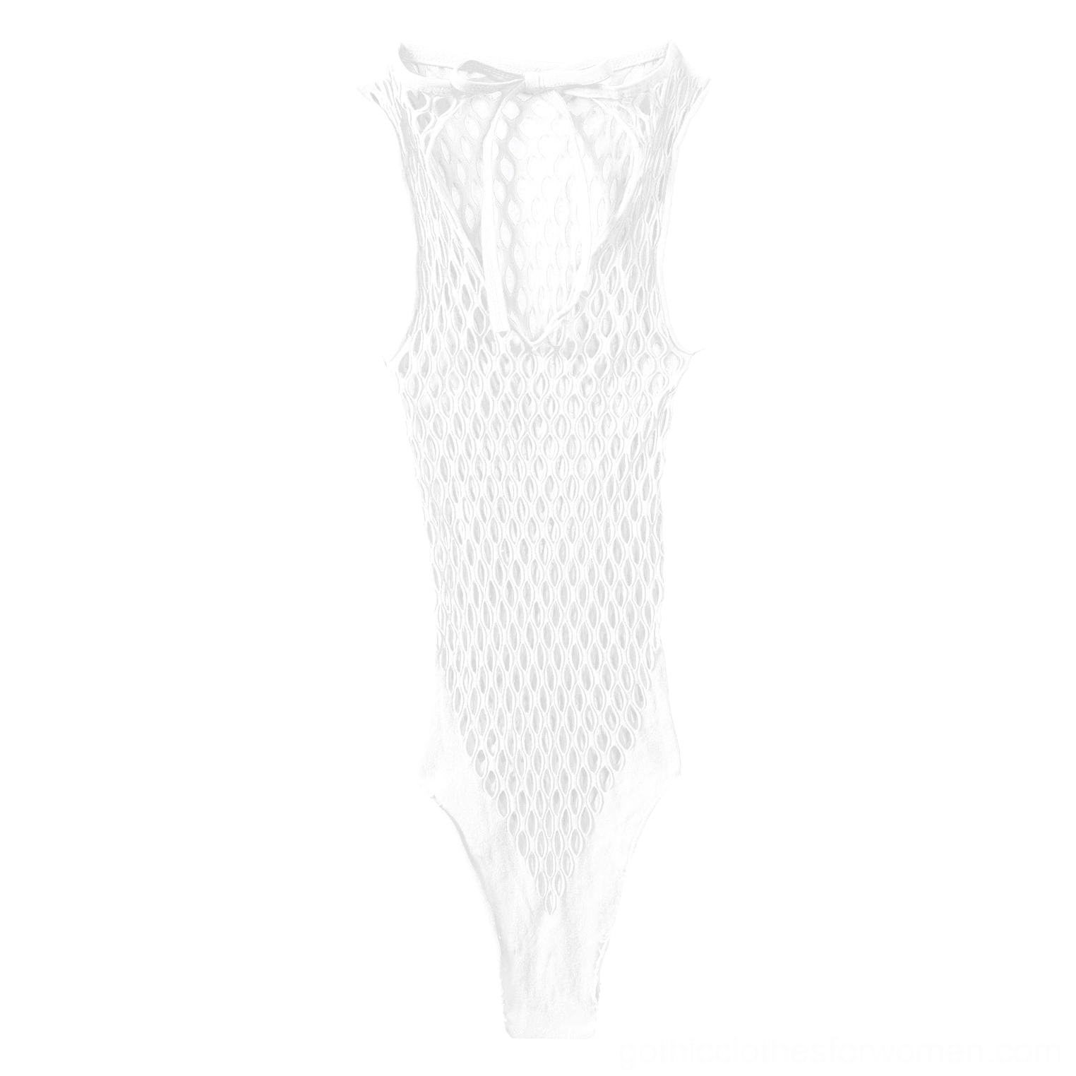 Hollow mesh bodysuit green emerald gothic one-piece color