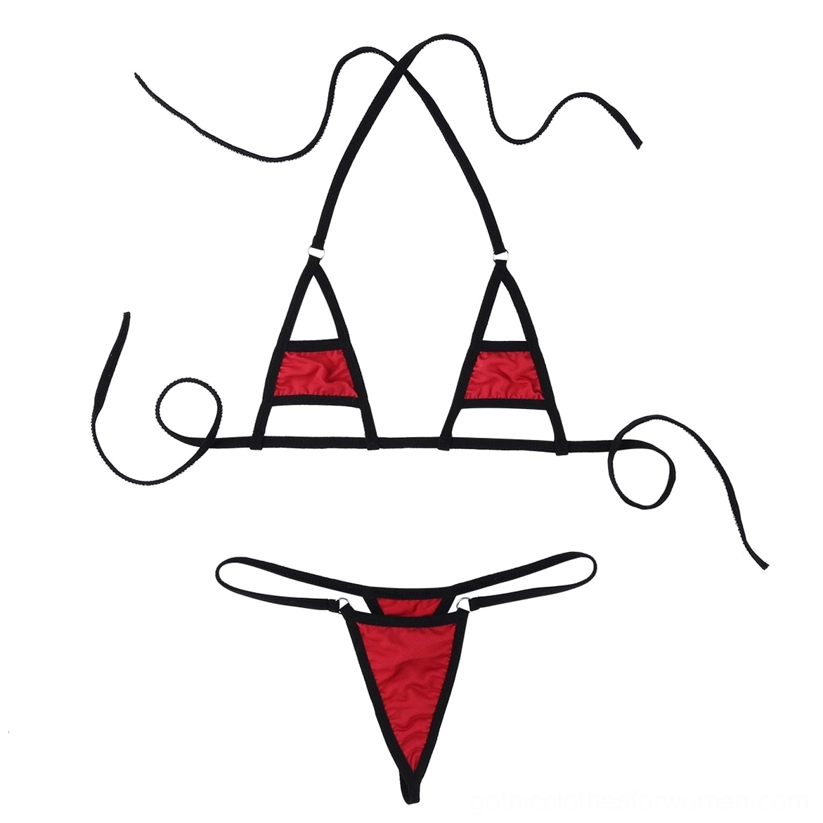 Micro bikini lingerie set product showcase, all-color options display with black edge trim