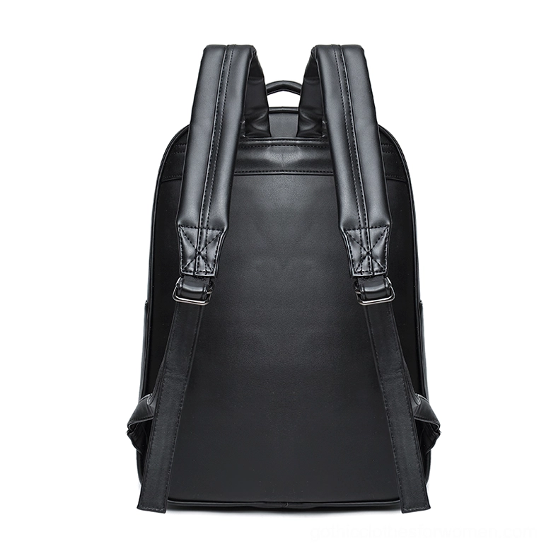 Miniature Gothic Backpack with 3D Black Bat Emblem, Spiked Trim, and Waterproof Crocodile Textured Leather