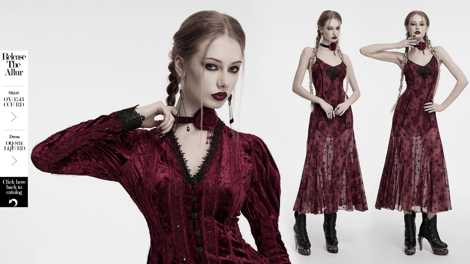 Burning rose gothic choker close-up showing dimensional 3D rose with black lace and burgundy velvet construction
