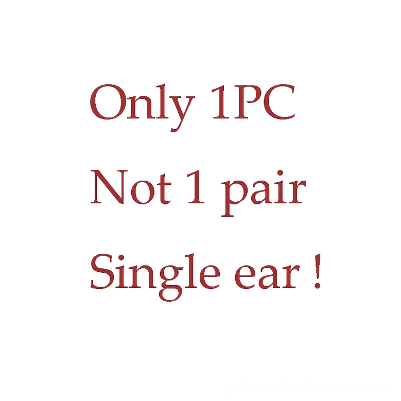Product notice: single magnetic stud earring, not a pair, non-piercing alternative fashion gothic jewelry