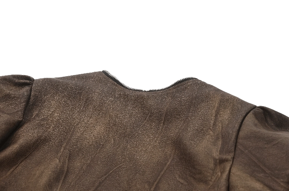 Steampunk brown cropped bolero shrug size and fit comparison for accurate sizing reference