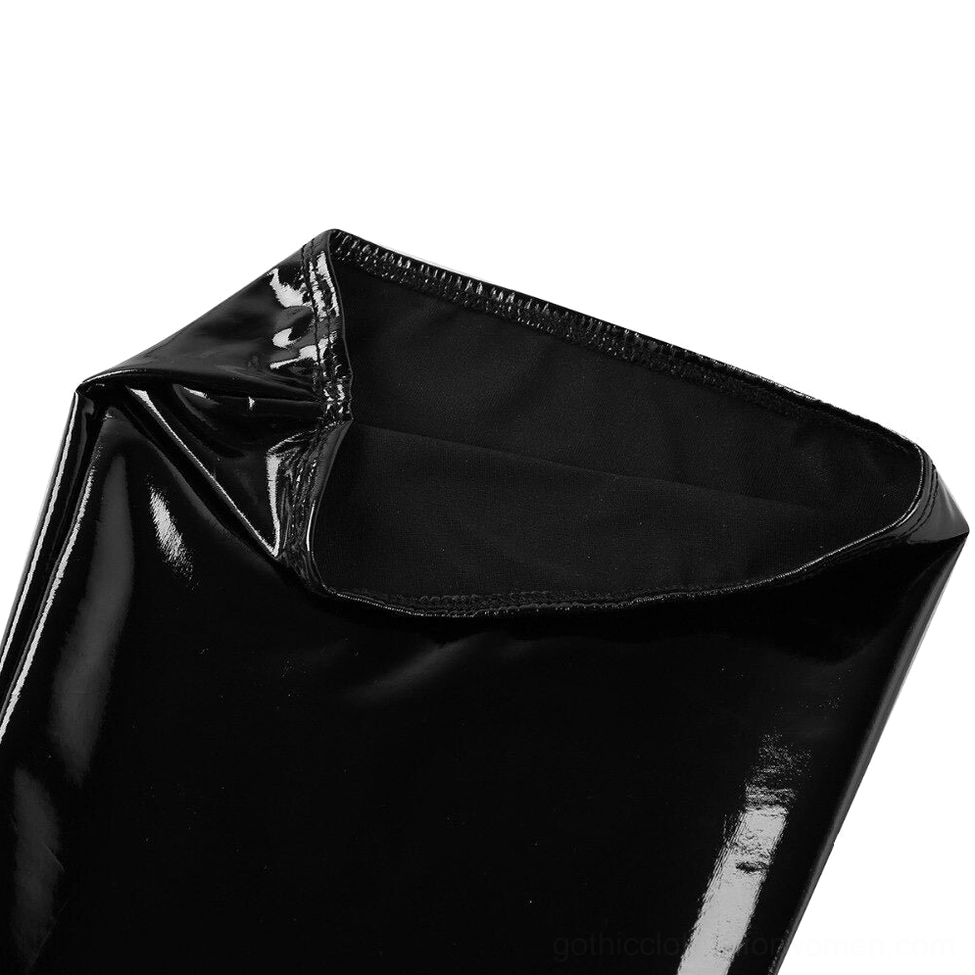 Close-up detail of stocking waistband showing stitched rolled edge and soft inner black lining for comfort