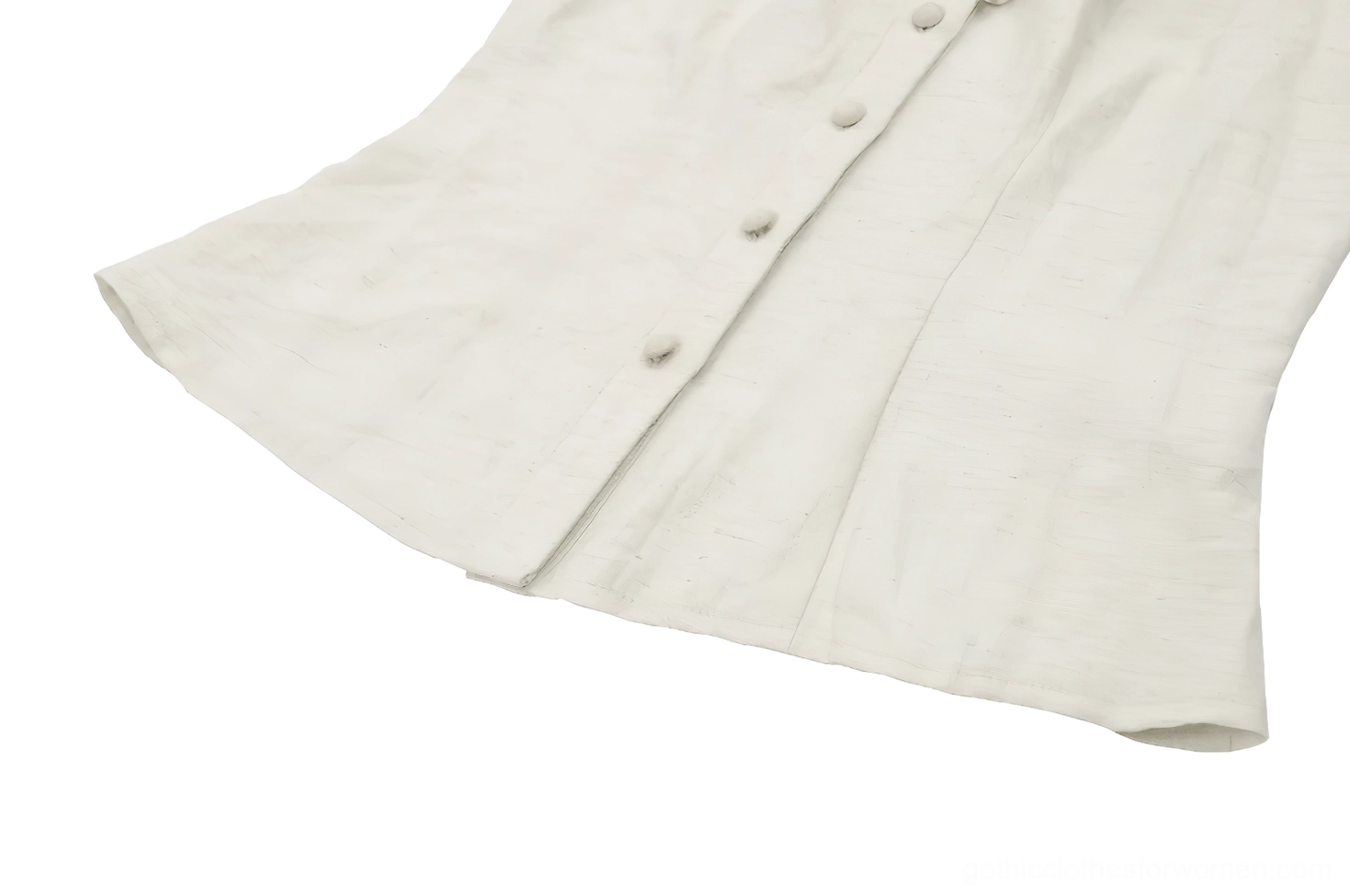 Alternative view of victorian puff sleeve blouse showcasing fabric texture and construction quality