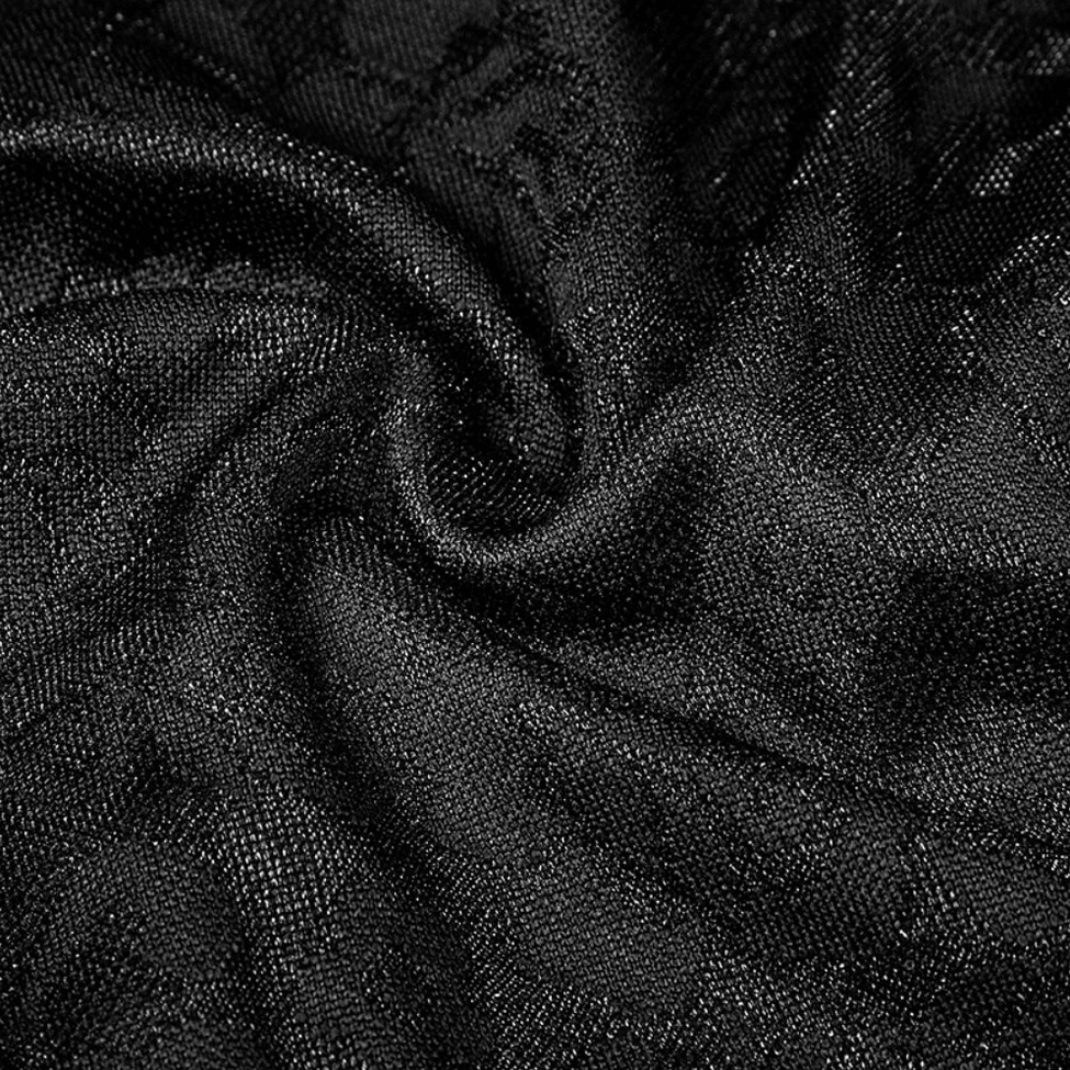 Black victorian gothic sleeveless lace tank top with mock neck and embroidered lace front, alternative fashion apparel