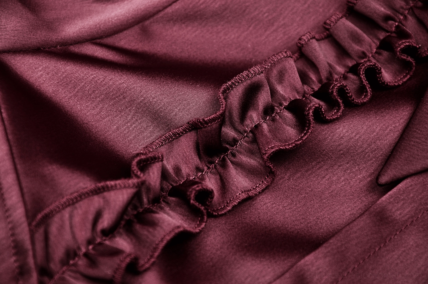 Wine red victorian gothic puff sleeve blouse full garment showcase alternative fashion