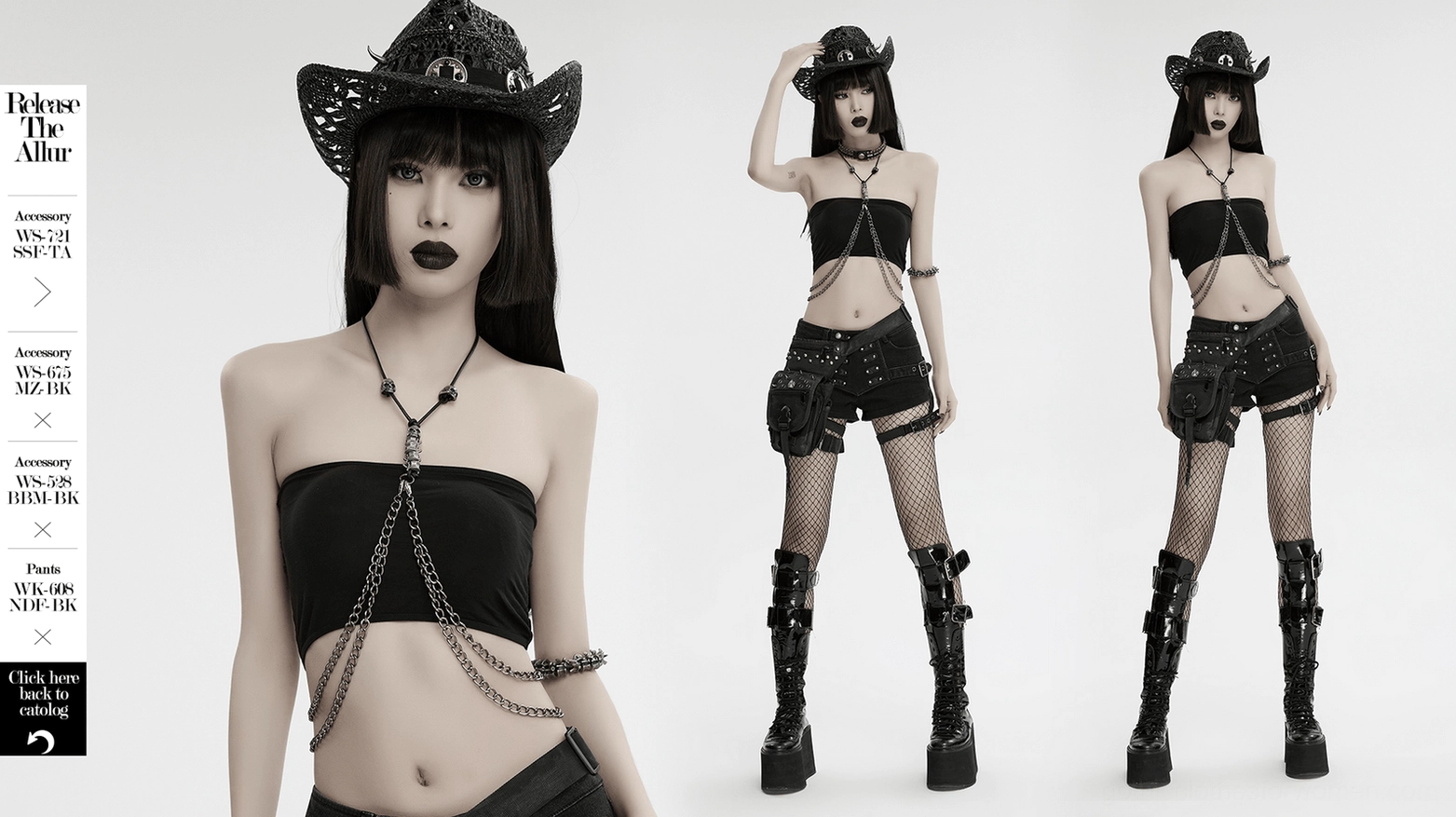 Multi-chain silver skull harness for women, gothic alternative fashion body jewelry accessory
