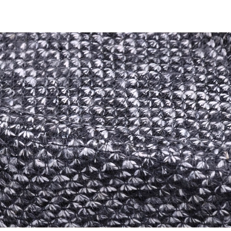 Close-up macro shot of dense woven wool fabric texture and fuzzy surface of gothic fedora